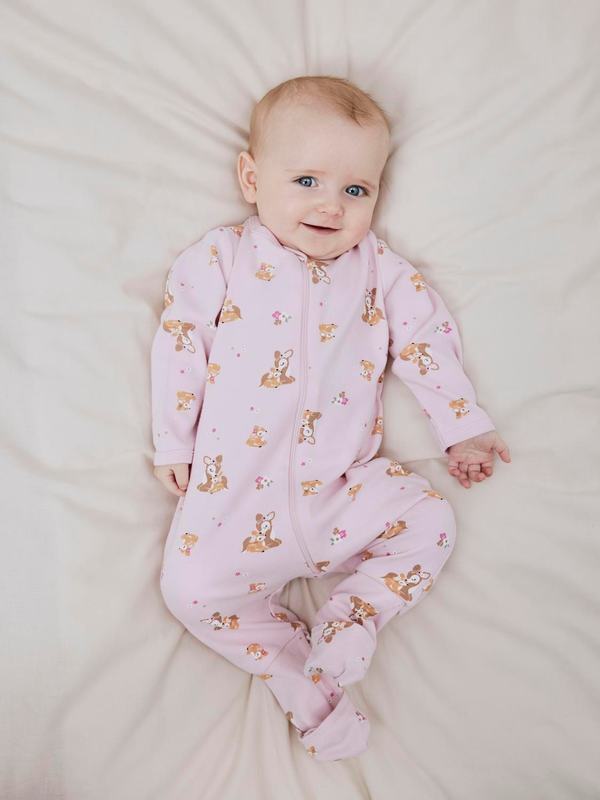 NBFNIGHTSUIT 2P ZIP FF ROSE DEER  IBIS ROSE - Name It