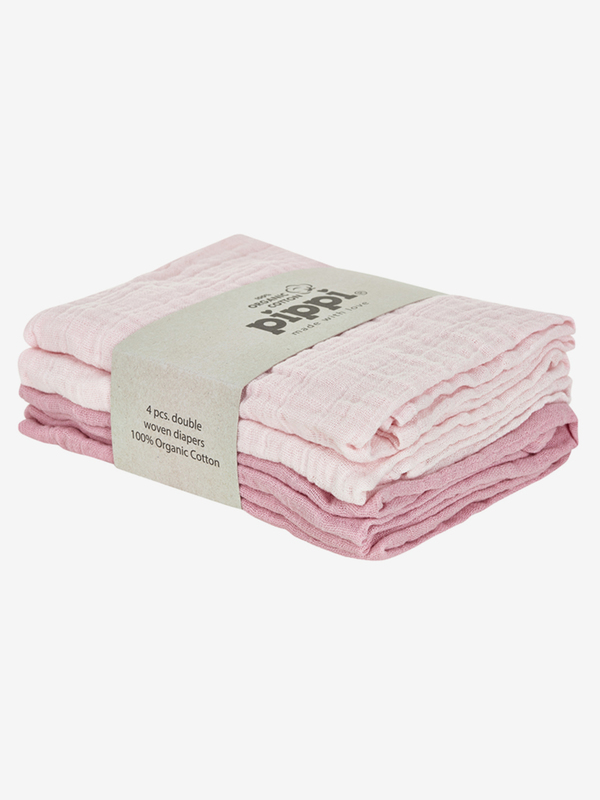 Pippi 4-pk kluter organisk bomull Shrinking violet - Pippi