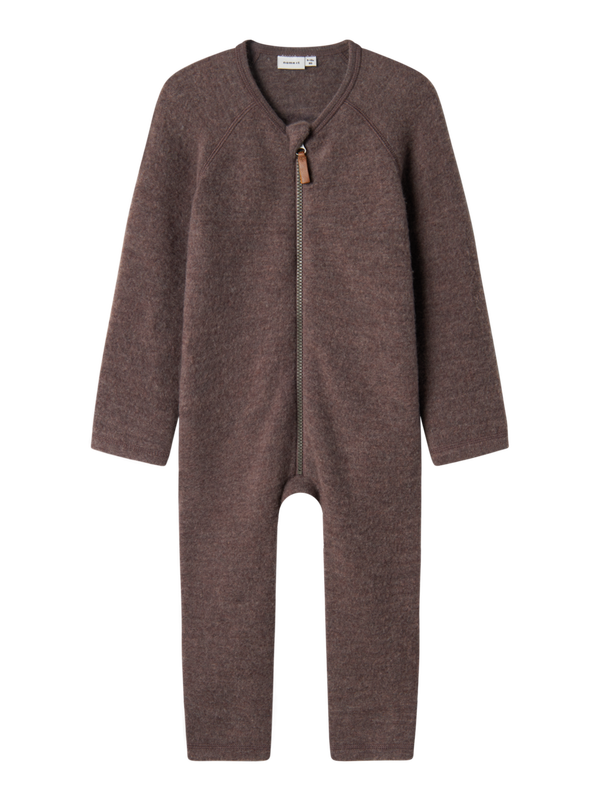 NMFWMINO WOOL BRUSHED LS SUIT SPARROW - Name It