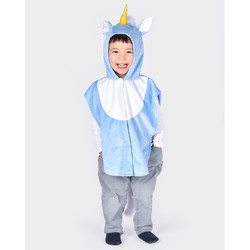 Den gode feen MINI CAPE UNICORN BLUE 86-110 CL 1-4 YEARS blue unicorn cape - Salg