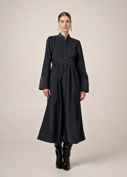 Baby Cord Belt Dress  - by TiMo