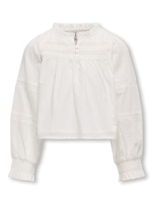KOGESTHER L/S LADDER TAPE TOP WVN Cloud Dancer - Kids Only 
