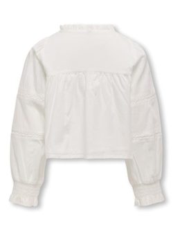 KOGESTHER L/S LADDER TAPE TOP WVN Cloud Dancer - Kids Only 