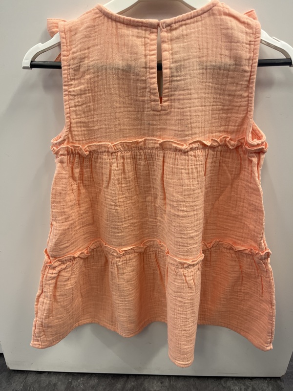 KMGPALM THYRA LIFE S/L O-NECK DRESS WVN Salmon - Kids Only 