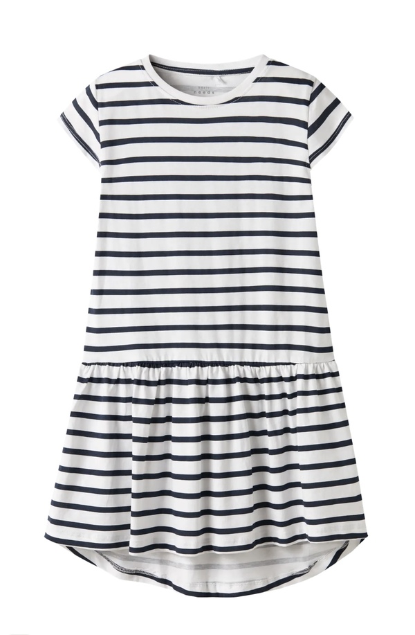 VIGGA CAPSLEEVE DRESS Bright white/stripe - Name It