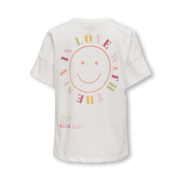 KOGLIA LIFE S/S OVZ PRINTED TEE JRS Cloud Dancer - Kids Only 