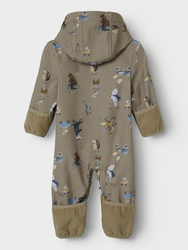 NBNALFA08 SOFTSHELL SUIT AOP  Silver Mink GO - Name It