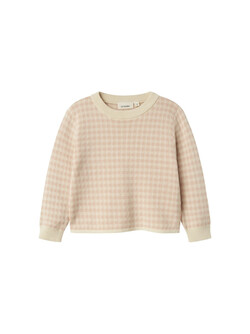 NMFNADIE LS LOOSE KNIT LIL Cameo Rose - LIL`ATELIER