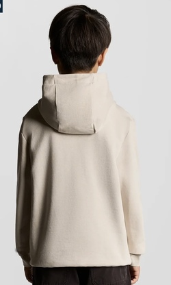 LYLE & SCOTT TOWELLING EAGLE PULLOVER PUTTY - Lyle & Scott