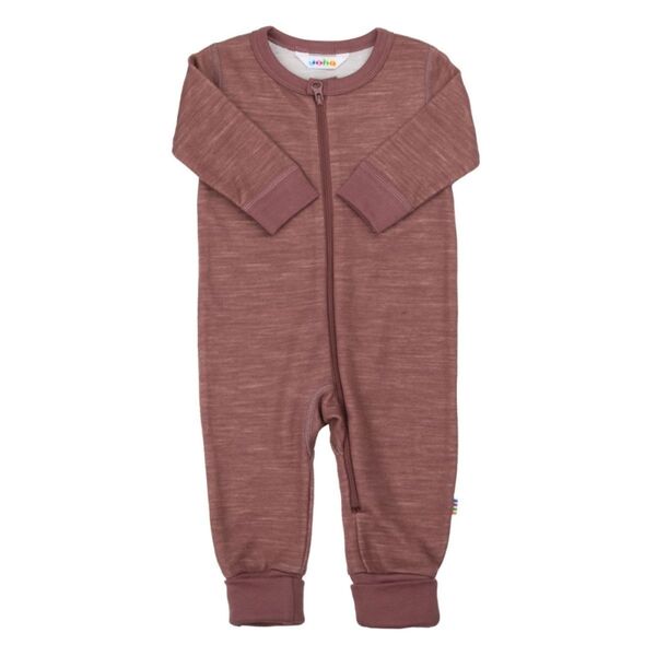 JOHA HELDRAKT M/2 I 1 FOT ULL/BAMBUS Mørk rose - Joha