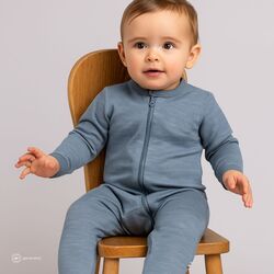 JOHA HELDRAKT M/2 I 1 FOT ULL/BAMBUS Dark Denim - Joha