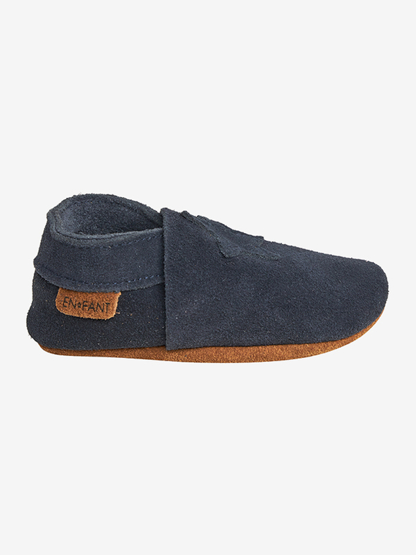 MINYMO ELASRIC SLIPPER SUEDE Blue night - En Fant