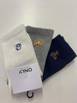 KOGINE EMB 3-PK SOCKS Cloud Dancer - Kids Only 