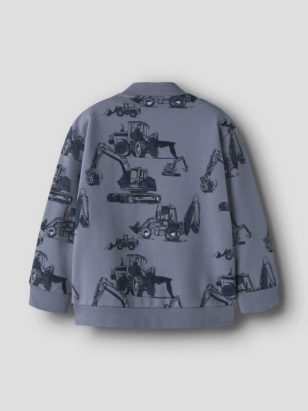 NMMSTORM LS REGULAR SWEAT CARDIGAN Flint Stone - Name It