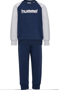 hmlMINI REG BASE SWEAT SET DRESS BLUES - Hummel