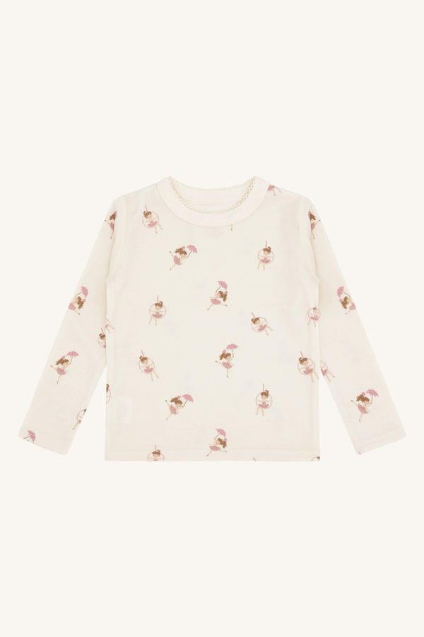 HCAbba Line Dancer ull/bambus trøye Off White  - Hust & Claire