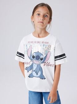 NKFDYMI STITCH SS REGULAR TOPP Cloud Dancer - Name It
