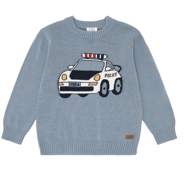 HCPELLE POLITIBIL STRIKKEGENSER Light blue - Hust & Claire