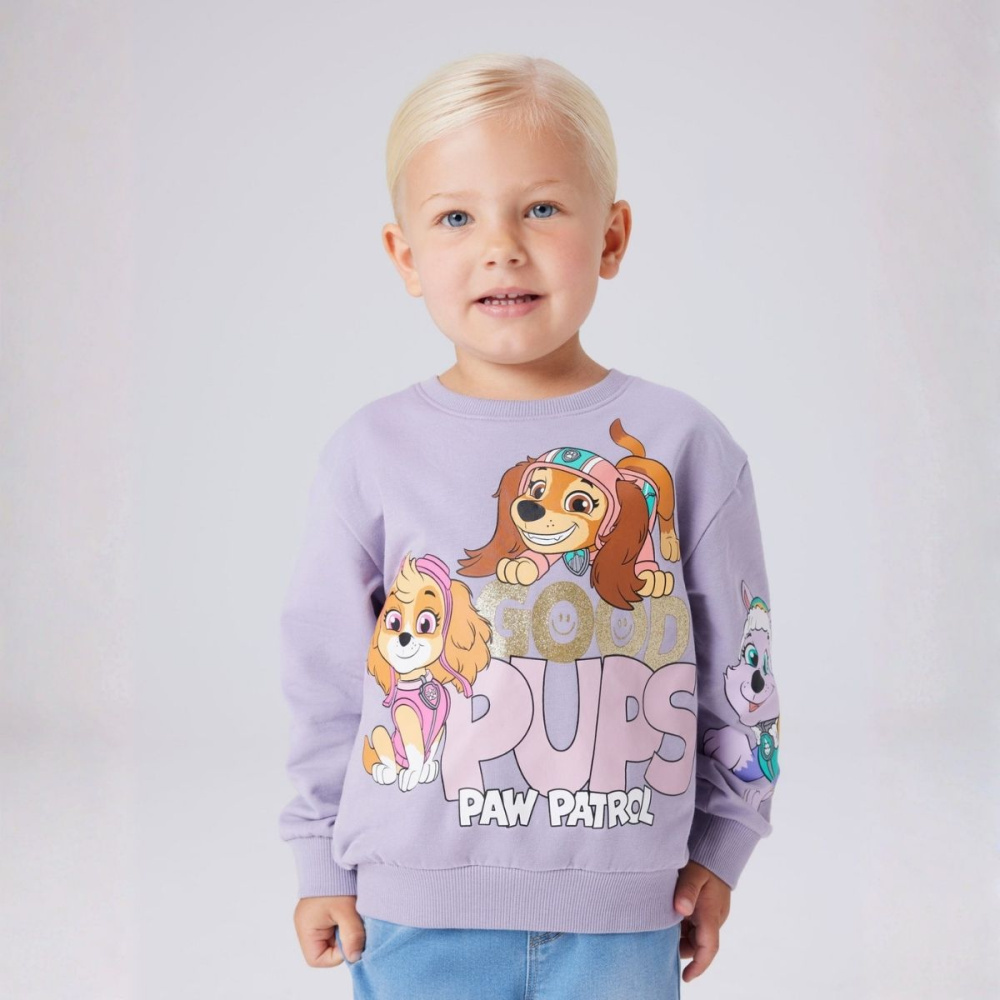 NMFJARA PAW NREG SWEAT BRU NOOS CPLG Lavender Gray - Name It