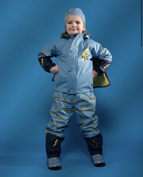 Kattnakken Plask Regnsett Superhelt