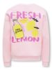 KOGCANASTA LS LOOSE PRINTED SWEAT Barely Pink Lemon - Kids Only 