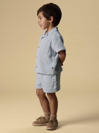 NMMFULINA SS SHIRT LIL ATELIER Zen blue - LIL`ATELIER