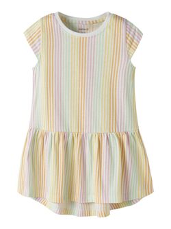 NMFVIGGA CAPSL DRESS  Bright White Cool Stripe - Name It