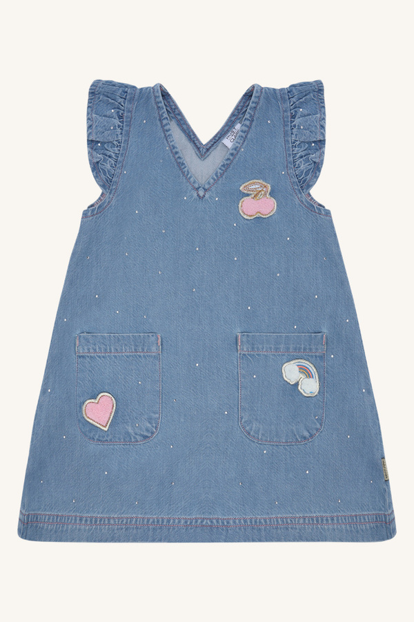 HC KAROLINE SPARKLING DENIMKJOLE Blue Denim  - Hust & Claire