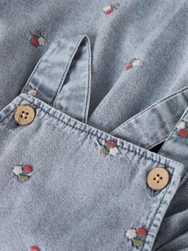 NBFFUNDA DNM EMB SKIRTALL  LIL ATELIER Medium Blue Denim EMB - LIL`ATELIER