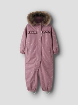 NMFSNOW10 SUIT FRILL GLITTER  Wistful Mauve HEARTS - Name It