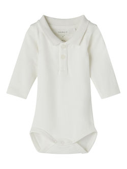 NBMFLEMMING LS POLO BODY White Alyssum - Name It