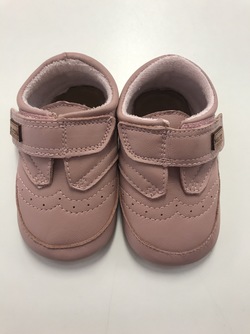 Melton skinntøffler/slippers med borrelås Rosa - Melton