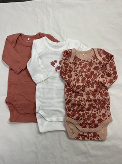 3-PK LS BODY DUSTY ROSE FLOWER DUSTY ROSE - Name It