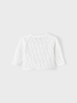 NBFDANILLE SHORT KNIT CARDIGAN BRIGHT WHITE - Name It