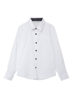 NKMFESHIRT LS SHIRT NOOS BRIGHT WHITE - Name It