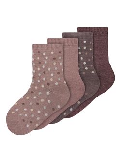 NBFWAK WOOL 4 PACK SOCK XXIII Antler - Name It