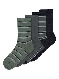 NKMWAK WOOL 4 PACK SOCK XXIII Blue Graphite - Name It