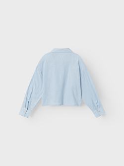 NKFFALINNEN LS LOOSE SHORT SHIRT Chambray Blue - Name It