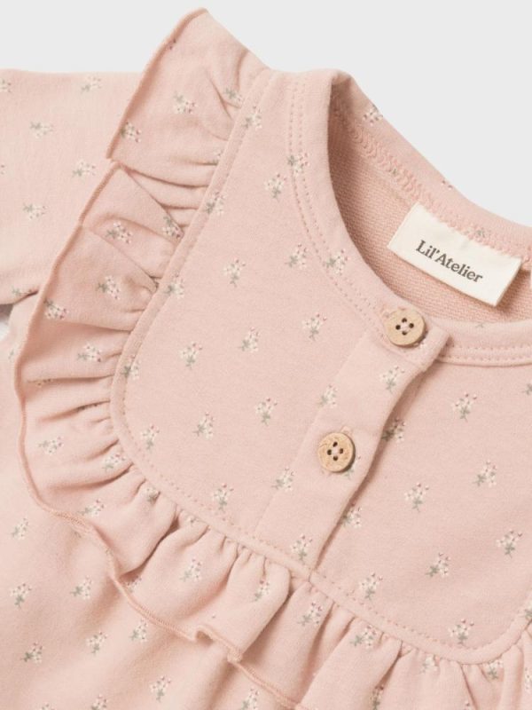 fanja ls sweat dress Rose Dust - LIL`ATELIER