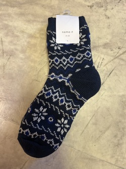 NKMNOBBI KNIT SOCK Dark Sapphire JACQUARD - Name It