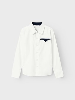 NKMRINAL LS SHIRT BRIGHT WHITE - Name It