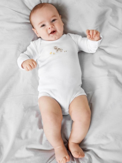 NBNBODY 2P LS FARM ANIMALS BRIGHT WHITE - Name It