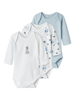 NBMBODY 3P LS BABY ELEPHANT  Baby Blue - Name It