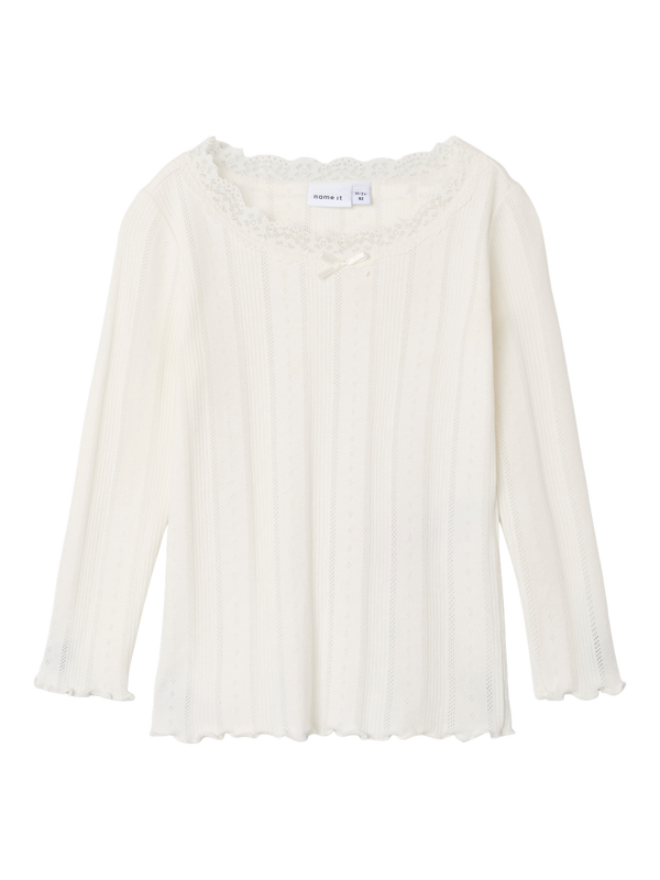 NMFFREDA LS SLIM TOP SNOW WHITE - Name It