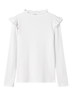 NKFKULAPPA LS SLIM TOP BRIGHT WHITE - Name It