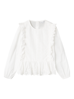 NKFKORA LS SHIRT BRIGHT WHITE - Name It