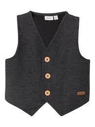 NMMROBINO VEST UNB Dark Grey Melange  - Name It