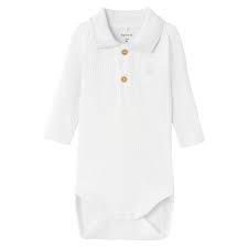 NBMFRIMAN LS POLO BODY BRIGHT WHITE - Name It