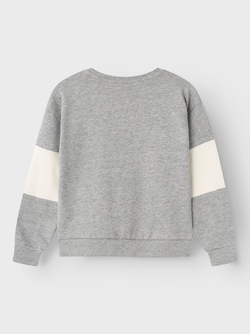 NKMLOMADE LS LOOSE SWEAT UNB GREY MELANGE - Name It