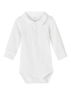 NBMHOLGER LS POLO BODY  BRIGHT WHITE - Name It